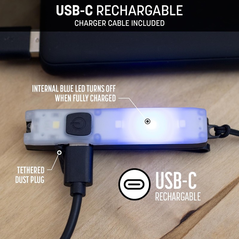 Keyport Pocket Flare 2.0 Mini Flashlight - Rechargeable Keychain Flashlight