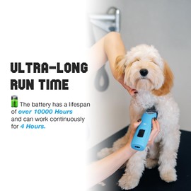 Professional Dog Clippers for Grooming - 2 Speed Detachable Blade Pet Grooming Kit for Thick Curly Matted Coats - Low Noise Heavy Duty Cordless Hair Trimmer for Animal