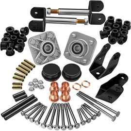 Club Car Precedent Deluxe Repair Kit, 2004-UP Golf Cart Front End Kit for Precedent, Club Car Repair Kit Front Wheel Hub King Pin Bearing Bushings Sets, Replace OEM# 102287201 103638601 103638801