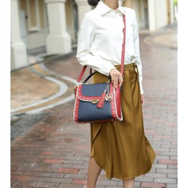 MKF Collection Crossbody Bag Satchel Bags for Women – PU Leather Shoulder bag – Lady Top Handle Handbag Tote Purse by Mia K