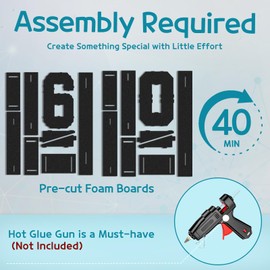 imprsv imprsv Marquee Numbers Black 60th-Birthday Decorations: Large 3ft Light Up Number 60 Birthday Decoration for Women Men Sixty Year Old Anniversary Party Decor Backdrop Cardboard Big Mosaic Number 60