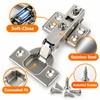 10-Pack Stainless Steel Soft-Close Cabinet Hinges – Concealed Hydraulic Damper