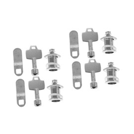 Kisangel 4sets Garbage Can Lid Lock Replacement Keys Triangle Key Locking System Construction