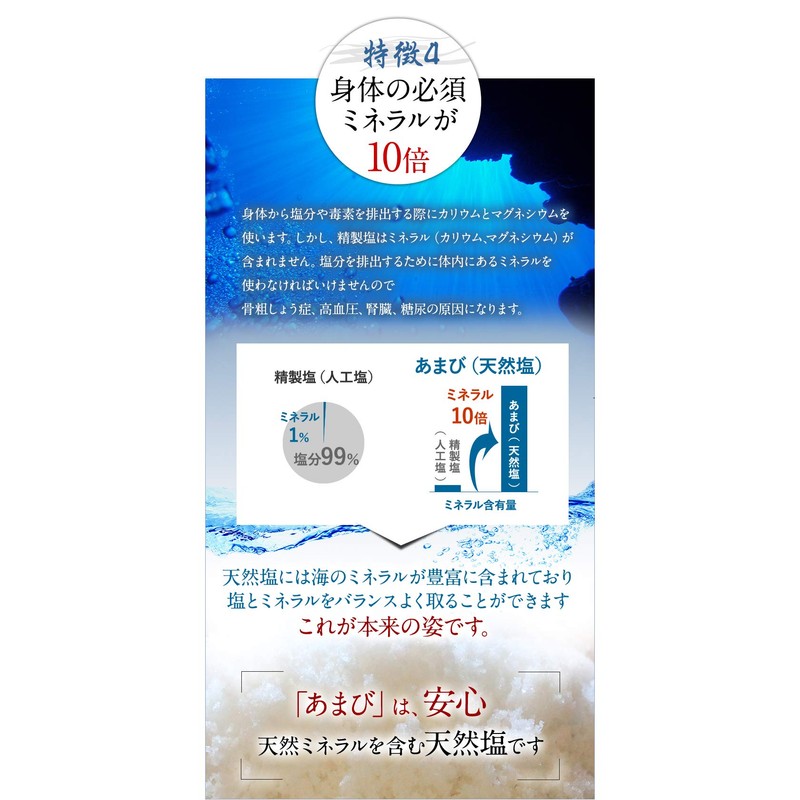 天然塩 あまび 国産 天日塩 無添加 自然塩 平釜 (120ｇ)