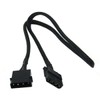 Phobya 4Pin Molex Stromverlängerung 60cm - Schwarz Kabel Lüfterkabel und