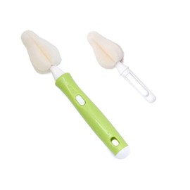 HLLMX 1PCS Baby Bottle Brush The Baby Nipple Brush Cleaning Brush to Replace The Head Sponge Bottle Brush for Washing Green GJ120 GJ120