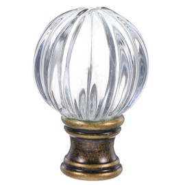 Mikikit Lamp Finials Decorative Glass Knob for Table and Floor Lamps Light Accessory 1.77 X 1.1 Inch Easy Install Modern Lamp Decoration for Home Lighting