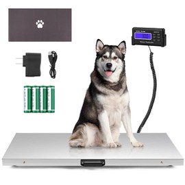 660lbs Digital Livestock Scale Large Pet Vet Scale with Dual Weighing Modes, Animal Scales for Weighing,Vet Scale with Rubber Mat Livestock Scale for Dog, Sheep