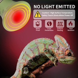 FIVEAGE 100W Mini Ceramic Heat Emitter No Light Emitting,Reptile Infrared Small Heat Bulbs for Turtle,Chicken, Brooder Coop, Reptiles and Amphibians - 4 Pack(Green)