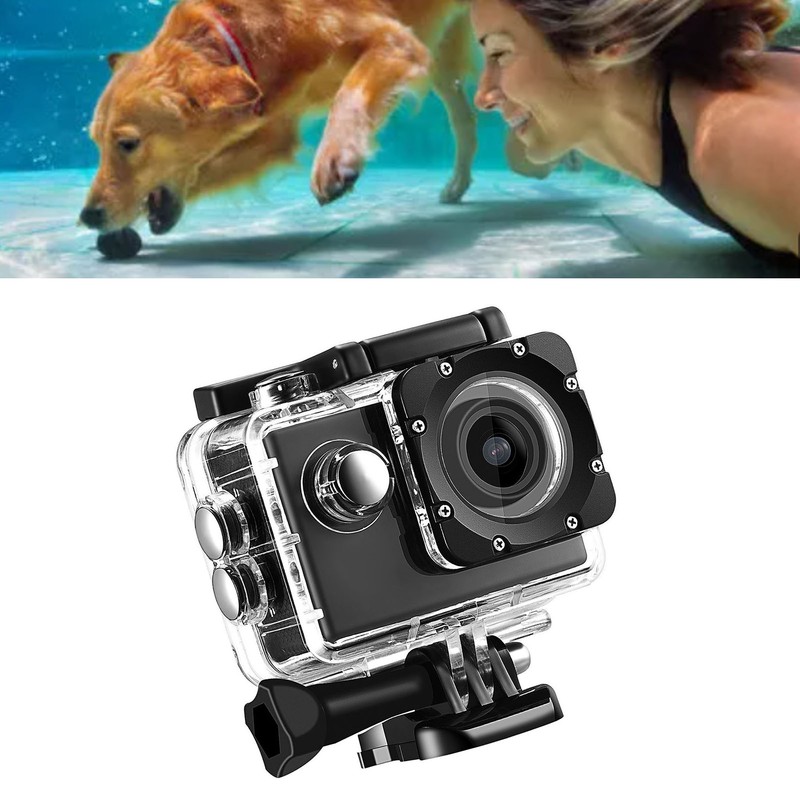 K1080HD 12MP Underwater Waterproof Video Camera Outdoor Bike Diving Sports