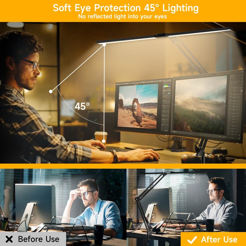 SKYLEO Led Desk Lamp for Home Office - 2400LM Ultra