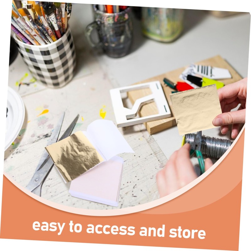 IWOWHERO Decoration 100pcs Gold Foil Sheets Foil Sheets for Crafts