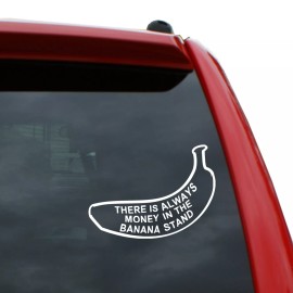 Black Heart Decals & More Arrested Development - Banana Stand Vinyl Decal | Color: White | 3.7" x 5"