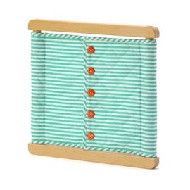 Kiddison Montessori Dressing Frames 11.8" for CASA 9 Fastener Styles Practical Life Skills Learning Material (TC20230125004, Small Buttoning Frame, TC20230125004)