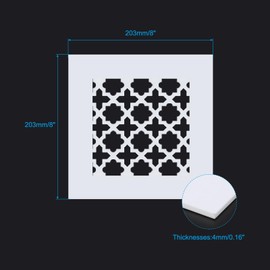 PATIKIL Air Vent Cover Grille for 5.5"x5.5" Duct Opening, Acrylic Glass Decorative Wall Ceiling Hole Cover Register with Screws for Home Ventilation Decor