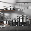 Wodillo 15-Piece Cookware Set,Stainless Steel Pots and Pans Set, Nonstick