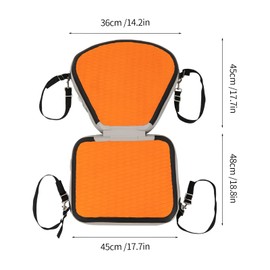 Jiabailie Kayak Seats,Inflatable Kayak Seat,Adjustable Boat Seat,Thicken Seat Cushion for Kayaks Padded,Cushioned Fishing Seats w/Back Support Adjustable Strap for Kayaking Canoeing Drifting (Orange)