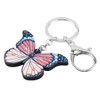 BONSNY Morpho Menelaus - Llaveros de mariposa para mujer, bolso