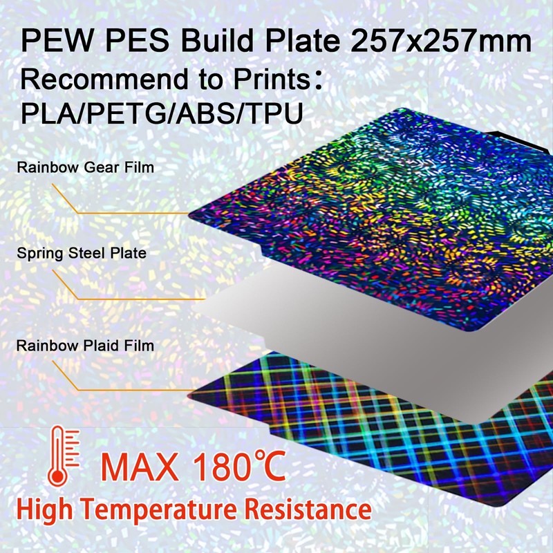 Ideaformer IR3 PEW PES Build Plate for Bambu 3D Printers,