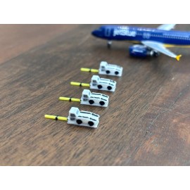 1:400 Model Airport Accessories - 4 Piece Pushback TUG Set (White) 3D Printed
