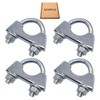 SKIR'CO (Pack of 4) Pipe Clamps for 28mm Diameter Pipe