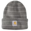 Carhartt Women's Rib Knit Beanie, Heather Gray Stripe, One Size