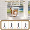 Cat Door for Window Insert, Fits 14-24 Inch, Clear Plexiglass,