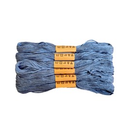 Trucraft - Embroidery Cross Stitch Thread - Colour Safe Floss - 6 Skein Pack - Airforce Blue