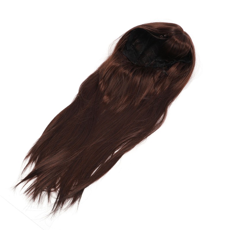Brown Wig Fashionable Heat Resistant Soft Long Straight Layered Synthetic