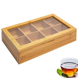 Westmark Teatime 15732260 Tea Box with 8 Compartments 28 x 16 cm Bamboo