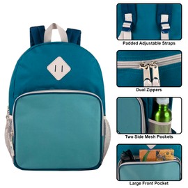 Trail maker Wholesale Two Tone Backpacks in Bulk 24 Pack for College, Homeless Adults Nonprofit, with Padded Straps