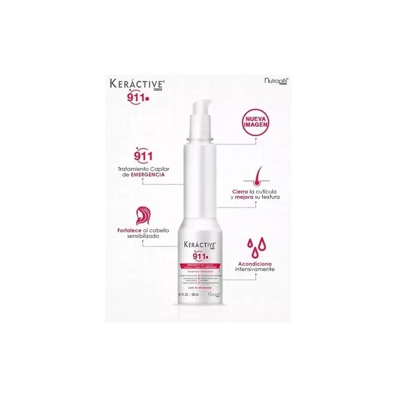 Nutrapel Tratamiento 911 Regenerador Instantáneo Keractive De 300 Ml