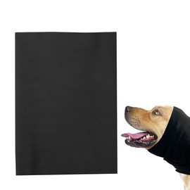 1PCS Dog Ear Protectors Black Dog Ear Cover Cotton Dog Ear Defenders for Anxiety Relief Dog Calming Hood for Grooming and Bath Drying Pet Cats and Dogs Ear Protector(M/15 * 10 * 1CM)