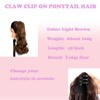 Claw Ponytail Extension Hair Piece Elastic Drawstring Synthetic Hair Ponytail