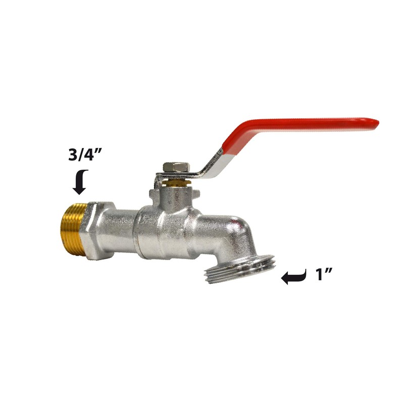 S&M 171116 Garden Tap 3/4 Inch Chrome-Plated