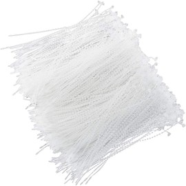 JDYYICZ 5 Inch Beaded Adjustable Loop Tie Fasteners, 1000 Pcs- Natural