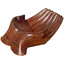 Wogeka Handbowl Pair Abstract Wood Bowl Sculpture Decoration