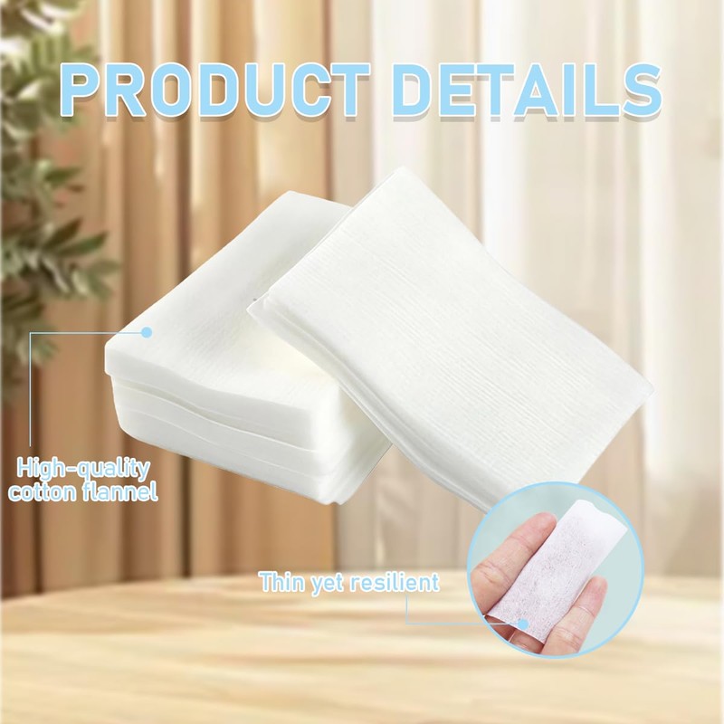 1200Pcs Makeup Facial Soft Thin Cotton Pads Soft Cotton Wipes