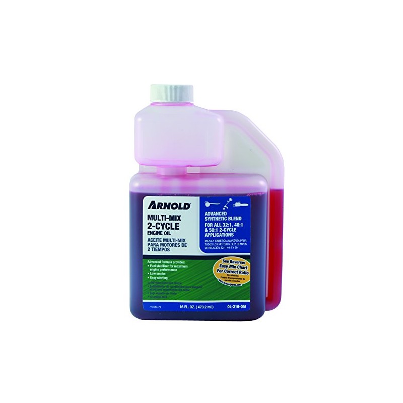 Arnold 2-Cycle Engine Oil Mix, for Chainsaws, Trimmers, and Blowers,