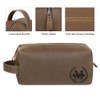 Engraved Initial Toiletry Bag for Men - PU Crazy Horse