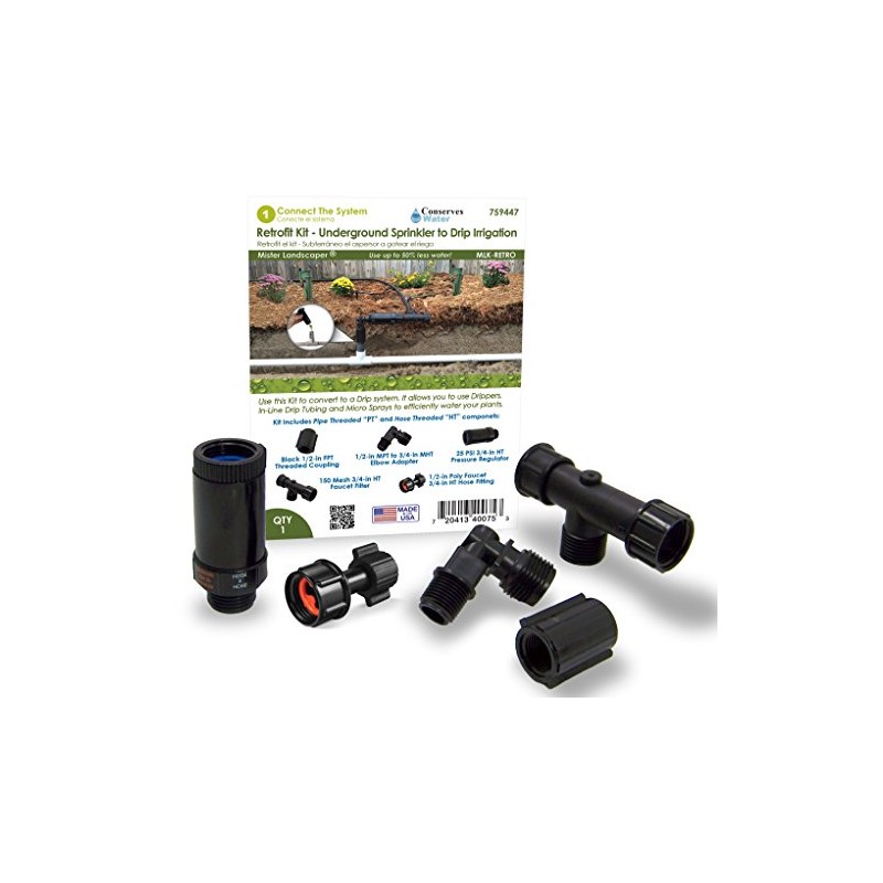 Mister Landscaper Retrofit Kit - Underground Sprinkler to Drip Irrigation