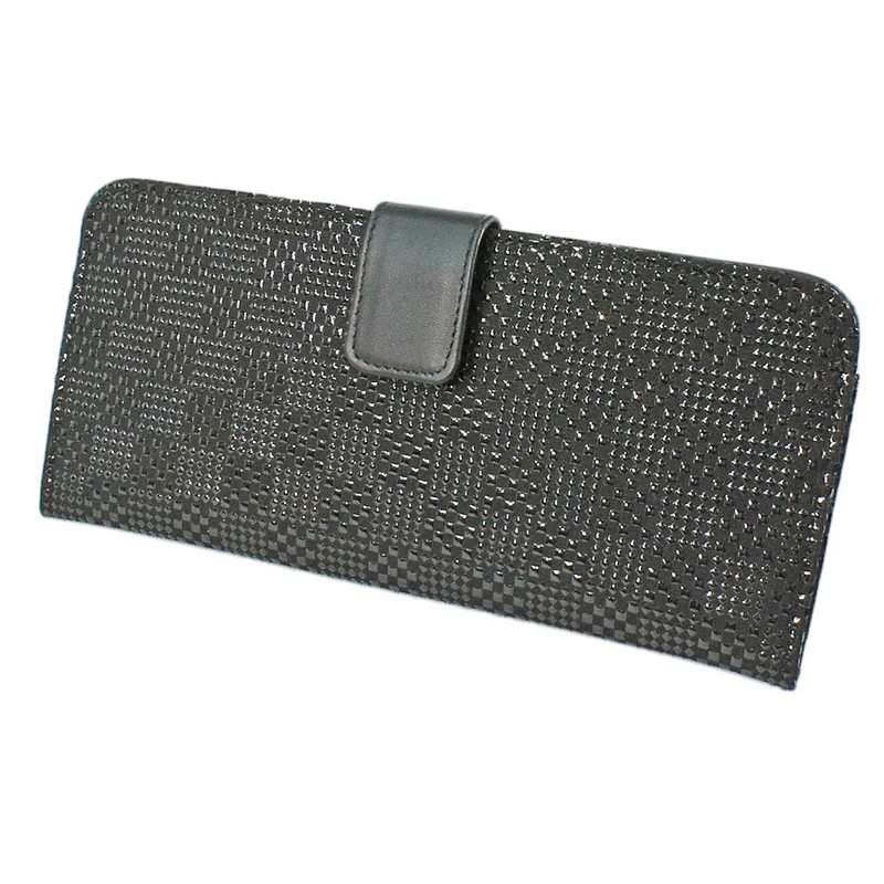 Indenya 2107-01-167 Long Wallet, Bundle, Large, Thin, Deer Leather, Black