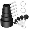 Songjum Stackable Measuring Cups and Spoons Set Plastic with Stainless