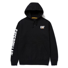 Caterpillar Men's Trademark Banner Hooded Sweatshirt (Regular and Big & Tall Sizes), Black, 3X Large