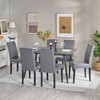 Yaheetech Set of 4 Dining Chairs Faux Leather High Back