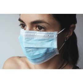 50 Disposable Face Masks, 3-Layer Disposable Masks, Mouth Guard, Respirator Hygiene Mask with Elastic Band, Breathable
