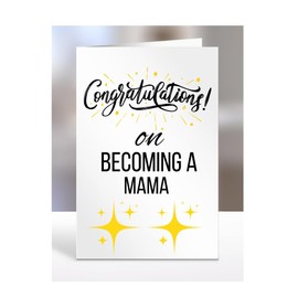 Congratulations on becoming a Mama card, Gifts for Men, Women, Presents for Christmas, A5-79_124