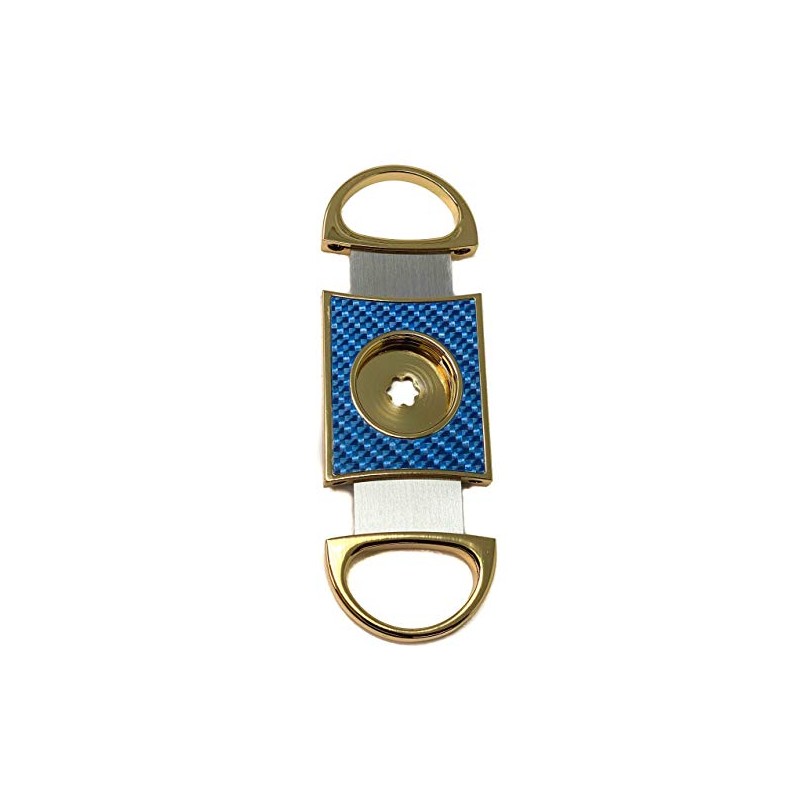 Cigar Boulevard Perfect Cigar Cutter Star Gold-Blue Carbon Fiber Body