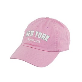 NYFASHION101 Unisex NYC New York City Embroidered Adjustable Low Profile Cap, NY11, Light Pink