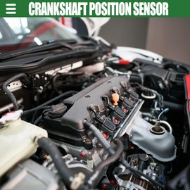 Motoforti Engine Crankshaft Position Sensor, Crank Position Sensor, for Jeep Liberty 2005-2006 L4 2.8L, ABS, 5066882AA, Black